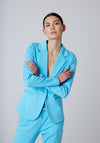 Ichi Kate Jersey Single Breasted Blazer, Blue Grotto