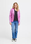 Ichi Kate Jersey Single Breasted Blazer, Super Pink
