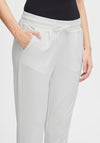 Ichi Kate Cropped Jogger Trousers, Cloud Dancer