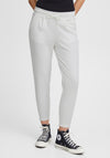 Ichi Kate Cropped Jogger Trousers, Cloud Dancer