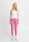 Ichi Kate Cropped Jogger Trousers, Super Pink