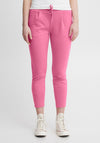 Ichi Kate Cropped Jogger Trousers, Super Pink