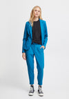 Ichi Kate Cropped Jogger Trousers, Blue Grotto