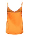Ichi Lace Trim Neck Cami, Persimmon Orange
