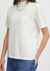 Ichi Rania Crew Neck Basic Tee, Cloud Dancer