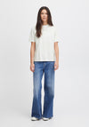 Ichi Rania Crew Neck Basic Tee, Cloud Dancer