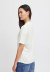 Ichi Rania Crew Neck Basic Tee, Cloud Dancer