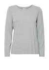 Ichi Rebel Long Sleeve T-Shirt, Grey