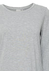 Ichi Rebel Long Sleeve T-Shirt, Grey
