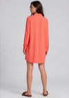 Ichi Main Longline Shirt, Hot Coral