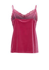 Ichi Velour Cami Top, Festival Fuchsia