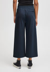 Ichi Kate Cropped Wide Jogger Trousers, Total Eclipse