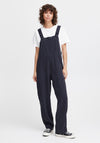 ICHI Button Dungarees, Navy Wash
