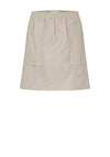 ICHI Cenobi Coated Mini Skirt, Stone