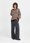 Ichi Betti Patchwork Knitted Sweater, Meteorite