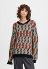 Ichi Betti Patchwork Knitted Sweater, Meteorite