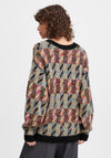 Ichi Betti Patchwork Knitted Sweater, Meteorite
