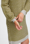 Ichi Kamara Knit Mini Jumper Dress, Green Moss