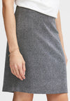 Ichi Dunna Sparkling Glitter Mini Skirt, Dark Silver