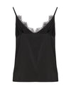 Ichi Tie Side Lace Trim Cami Top, Black