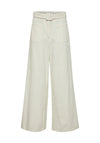 Ichi Elowen Belted Wide Leg Trouser, Birch