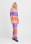 Ichi Ista Multi Fading Super Maxi Dress, Purple & Orange