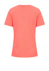 Ichi Palmer V-Neck T-Shirt, Hot Coral