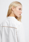Ichi Hilava Semi Sheer Lace Shirt, Cloud Dancer