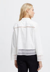 Ichi Hilava Semi Sheer Lace Shirt, Cloud Dancer
