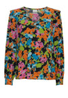 Ichi Ganava Frill Shoulder Vibrant Print Blouse, Multi