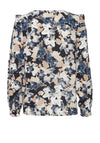 Ichi Ganava Frill Shoulder Print Blouse, Total Eclipse