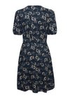 Ichi Nasreen Floral Mini Wrap Dress, Total Eclipse