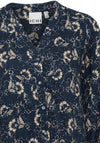 Ichi Nasreen Floral Blouse, Total Eclipse