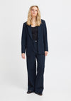 Ichi Lexi Single Breasted Blazer, Total Eclipse