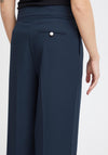 Ichi Lexi Turn Up Wide Leg Trouser, Total Eclipse