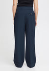 Ichi Lexi Turn Up Wide Leg Trouser, Total Eclipse