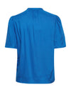 Ichi Nasreen Pleated Shoulder Blouse, Baleine Blue