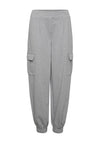 Ichi Simonse Cargo Style Joggers, Grey Melange