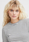 Ichi Mira Striped T-Shirt, Total Eclipse