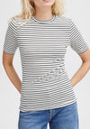 Ichi Mira Striped T-Shirt, Total Eclipse