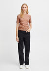 Ichi Mira Striped T-Shirt, Cloud Dancer