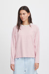 Ichi Mira Long Sleeved Stripe T-Shirt, Pink