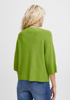 Ichi Boston Knitted Rib Sweater, Parrot Green