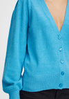 Ichi Sella Balloon Sleeve Knitted Cardigan, Indigo Bunting