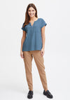 Fransa Chiffon Overlay Top, Endless Sky