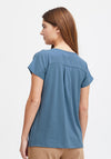 Fransa Chiffon Overlay Top, Endless Sky