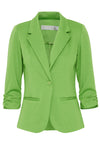 Fransa Zablazer Gathered Sleeve Blazer, Green