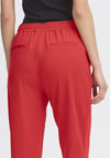 Fransa Stretch Slim Leg Trousers, Red