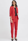 Fransa Stretch Slim Leg Trousers, Red