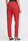 Fransa Stretch Slim Leg Trousers, Red